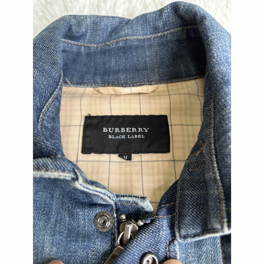 BURBERRY BLACK LABEL(バーバリーブラックレーベル)のBURBERRY BLACK LABEL Gジャン 美品 サイズ M ロゴ メンズのジャケット/アウター(Gジャン/デニムジャケット)の商品写真