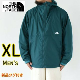 ザノースフェイス(THE NORTH FACE)のノースフェイス コンパクトジャケット グリーン XL ウインドブレーカー 撥水(ナイロンジャケット)