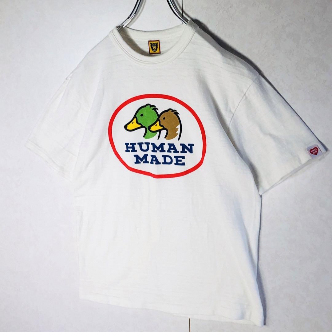 HUMAN MADE(ヒューマンメイド)の【人気デザイン】ヒューマンメイド ダックTシャツ デカロゴ Mサイズ 定番カラー メンズのトップス(Tシャツ/カットソー(半袖/袖なし))の商品写真