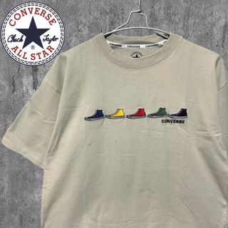 コンバース(CONVERSE)のコンバース ビッグシルエット カラフル シューズロゴ ワンポイント刺繍 Tシャツ(Tシャツ/カットソー(半袖/袖なし))