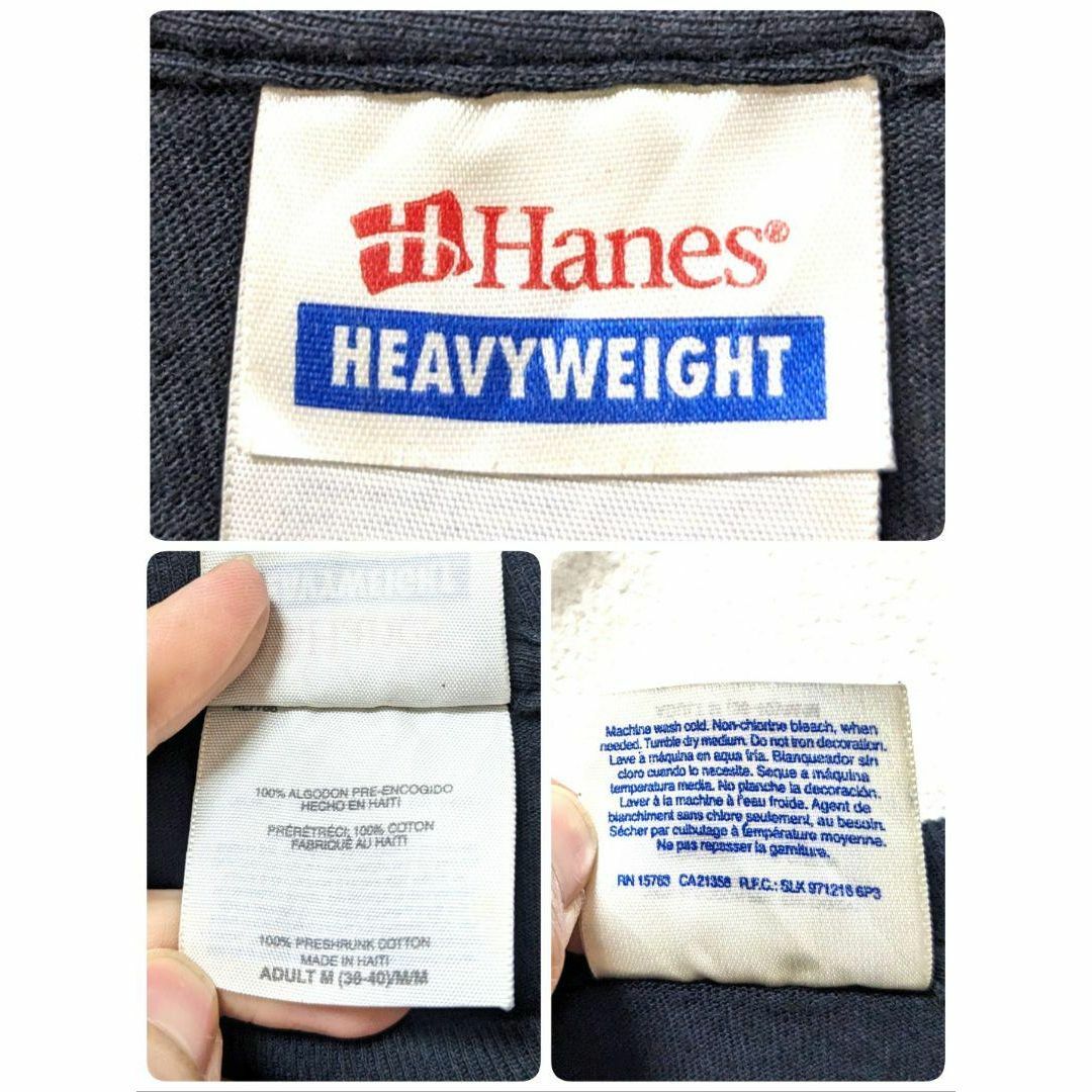 Hanes(ヘインズ)のヘインズ キャバリアーズ ロゴ Tシャツ ブラック 黒 古着 メンズのトップス(Tシャツ/カットソー(半袖/袖なし))の商品写真