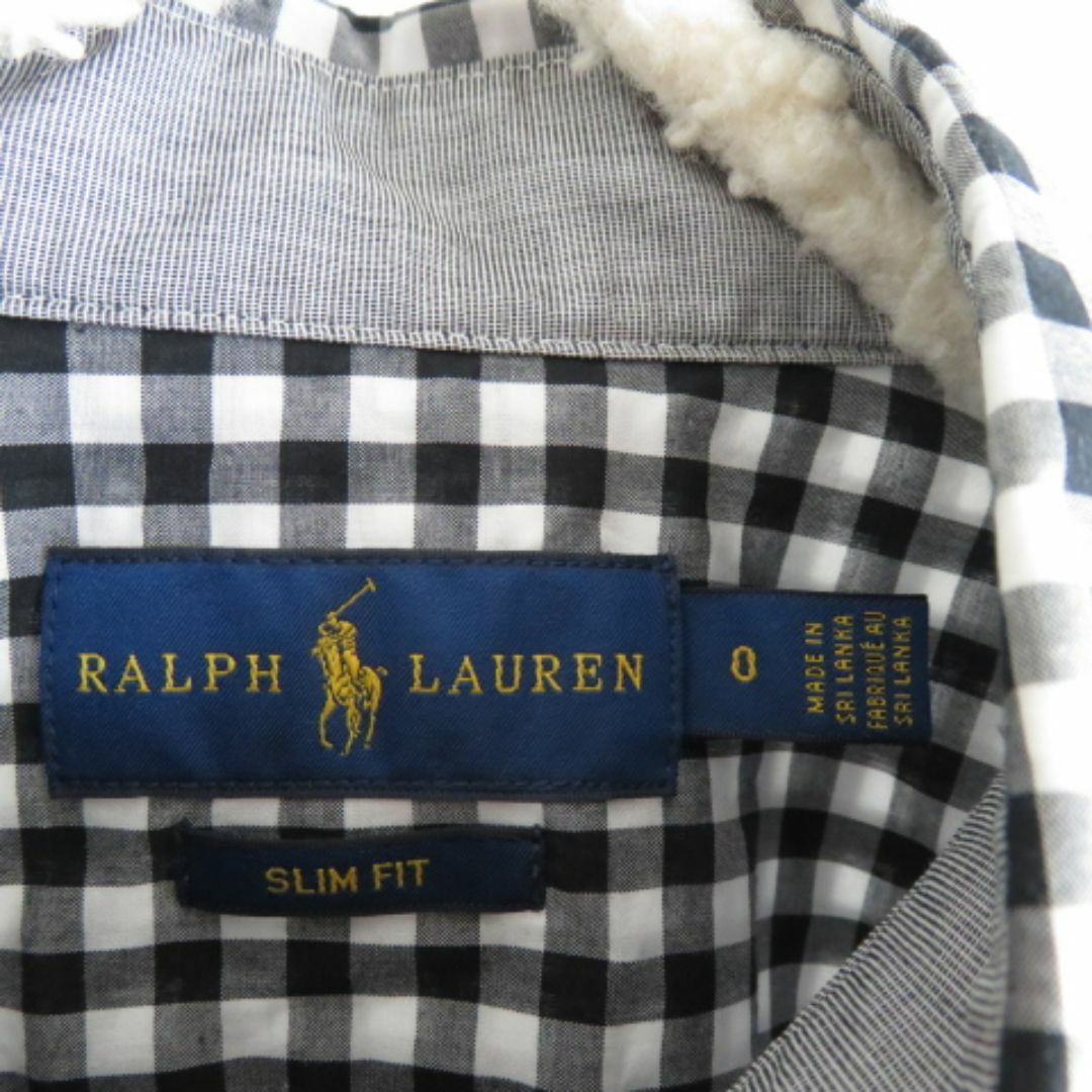 Ralph Lauren(ラルフローレン)のRALPH LAUREN ラルフローレン　ギンガムチェック　シャツ　長袖　０ レディースのトップス(シャツ/ブラウス(長袖/七分))の商品写真