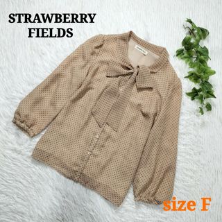 STRAWBERRY FIELDS リボン付きブラウス ボウタイ ドット F