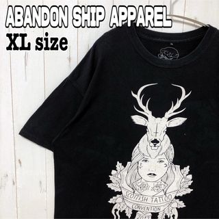 ABANDON SHIP APPAREL アニマルtシャツ イラスト 海外古着(Tシャツ/カットソー(半袖/袖なし))