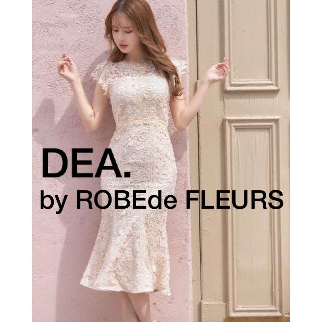 ROBE(ローブ)のDEA. by ROBE de FLEURSケミカルレースミディアムドレス レディースのフォーマル/ドレス(ミディアムドレス)の商品写真