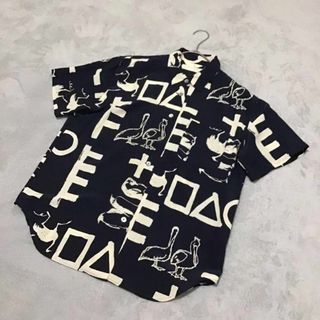 【ZIZA】ヴィンテージ 半袖シャツ 総柄 柄物 トップス(Tシャツ/カットソー(半袖/袖なし))