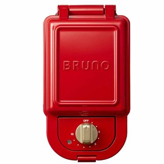 【色: レッド】ブルーノ BRUNO ホットサンドメーカー 耳まで焼ける 電気 (その他)