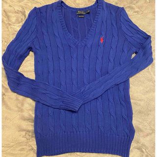 ラルフローレン(Ralph Lauren)のPOLOラルフローレン　Vネック　コットンニット(ニット/セーター)