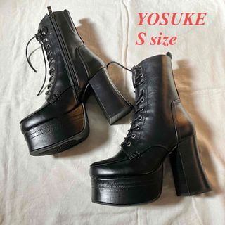 YOSUKE - 新品 厚底レースアップブーツ S(22〜22.5) ブラック