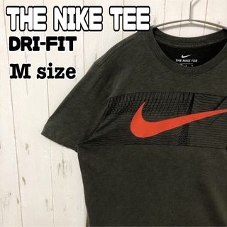 ナイキ(NIKE)のNIKE ナイキ ドライフィット ビッグスウッシュ 深緑 半袖Tシャツ 海外古着(Tシャツ/カットソー(半袖/袖なし))