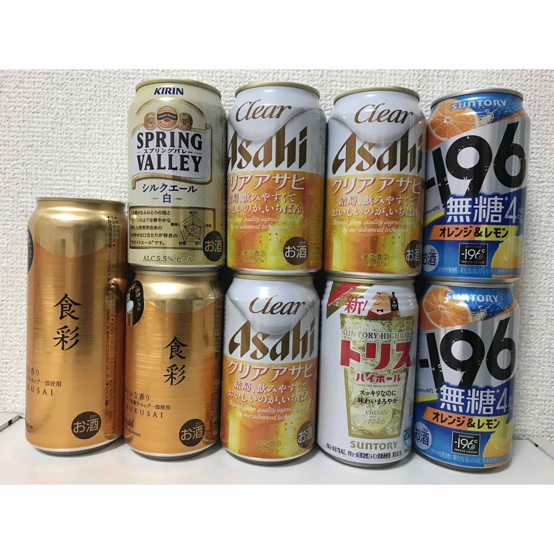 お酒　ビール、ハイボール、発泡酒、9缶セット 食品/飲料/酒の酒(ビール)の商品写真
