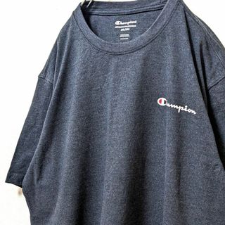 チャンピオン(Champion)のチャンピオン Champion英字ロゴ Tシャツ グレー 灰色 2XL 古着(Tシャツ/カットソー(半袖/袖なし))