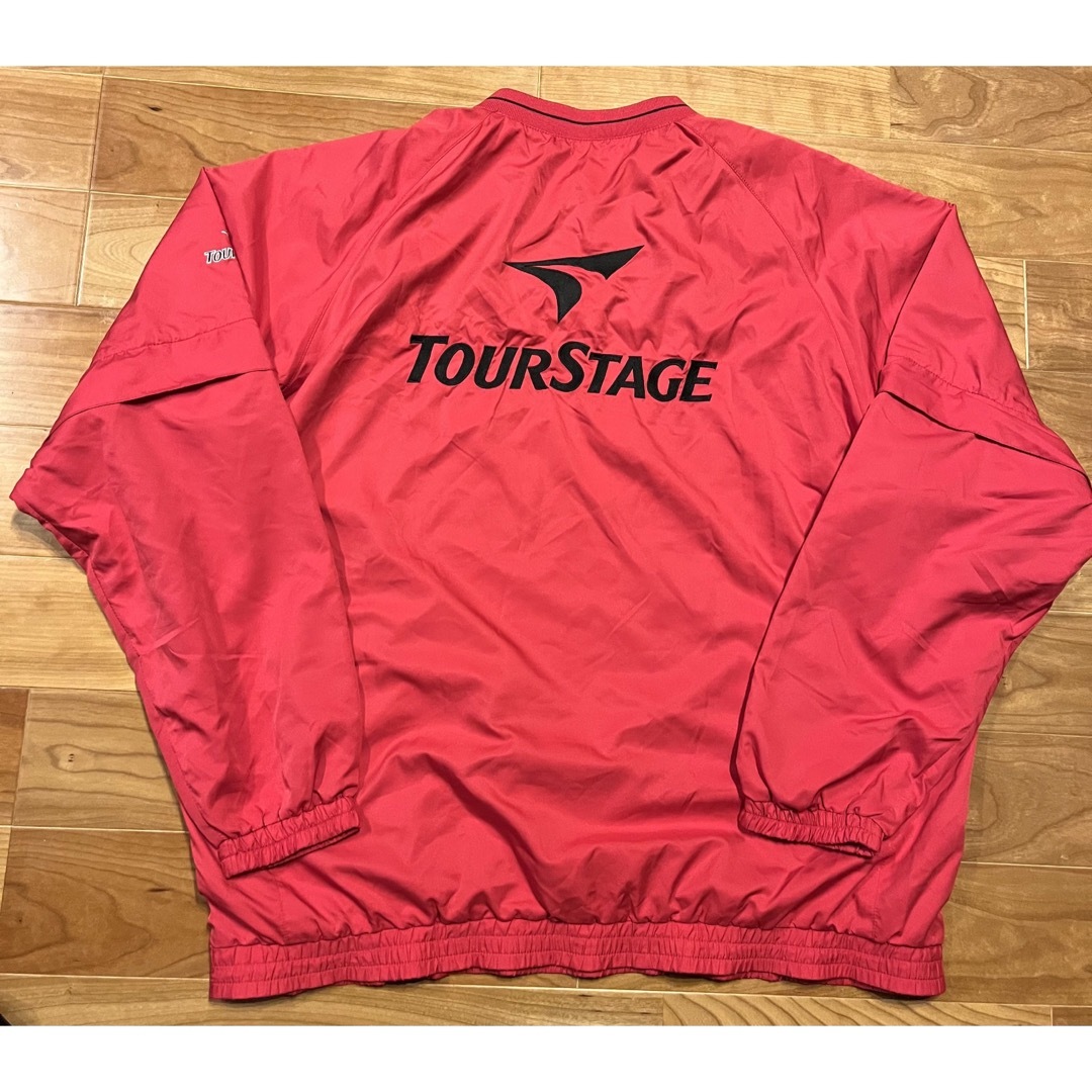 TOURSTAGE(ツアーステージ)のツアーステージ　半袖　長袖　両用　メンズゴルフウェア　LLサイズ　赤　レッド スポーツ/アウトドアのゴルフ(ウエア)の商品写真