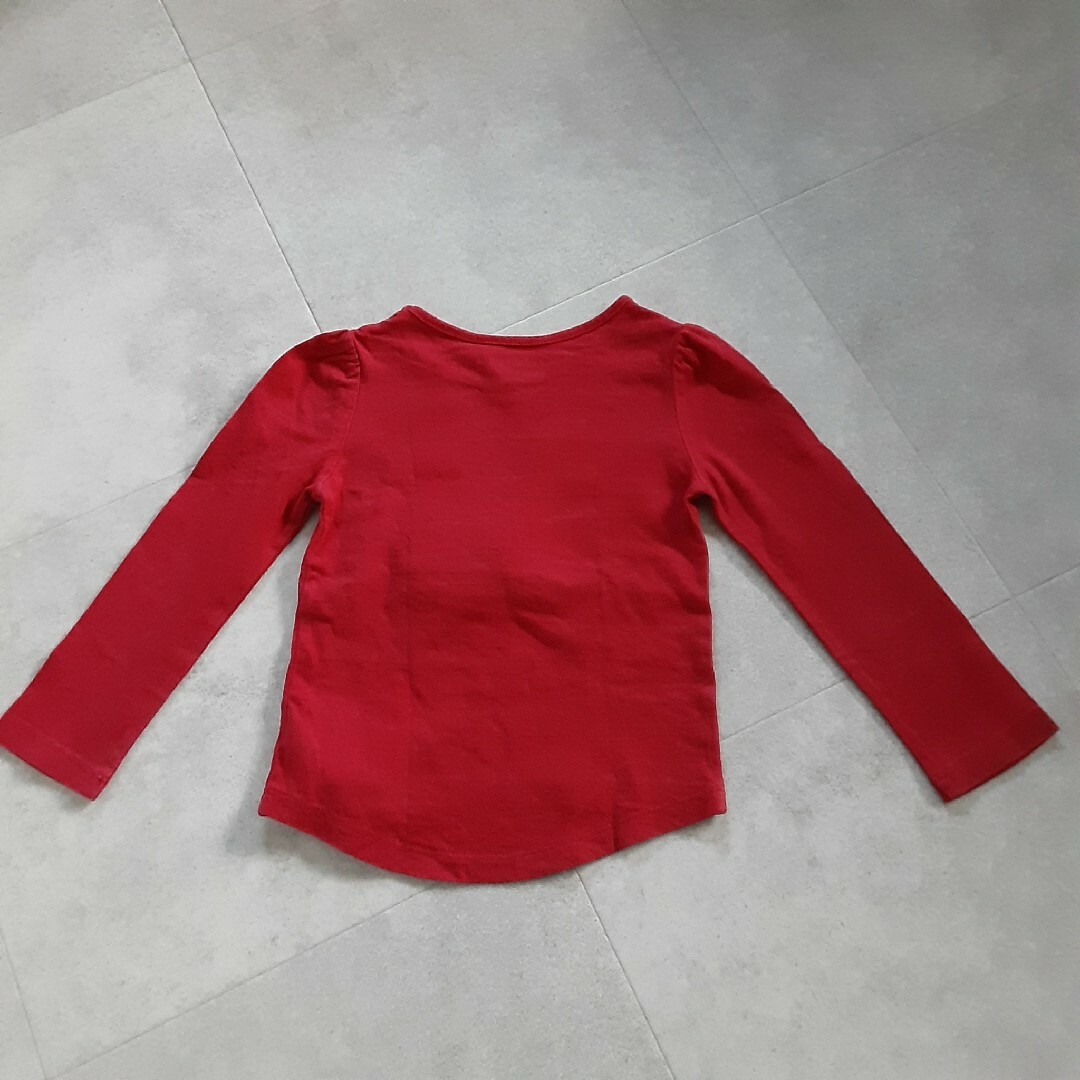 babyGAP(ベビーギャップ)のベビーギャップ 長袖 カットソー 95 赤 リボン付き キッズ/ベビー/マタニティのキッズ服女の子用(90cm~)(Tシャツ/カットソー)の商品写真