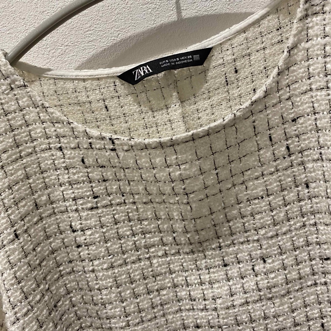 ZARA(ザラ)のZARA コンビネーションツイードトップス レディースのトップス(シャツ/ブラウス(長袖/七分))の商品写真