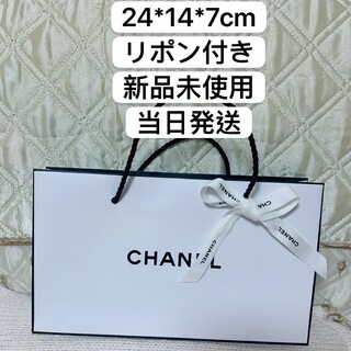 シャネル(CHANEL)のシャネル リボン付き ショッパー ショップ袋 ギフト プレゼント用 Aタイプ(ショップ袋)