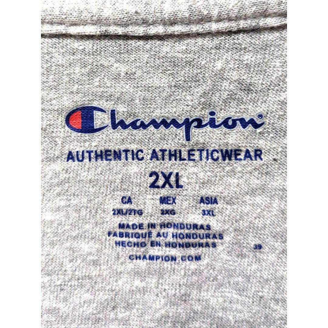 Champion(チャンピオン)のチャンピオン SINCE1919ニューヨーク Tシャツ グレー灰色2XL古着 メンズのトップス(Tシャツ/カットソー(半袖/袖なし))の商品写真