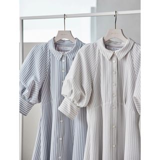 ハーリップトゥ(Her lip to)のherlipto Volume Sleeve Stripe Dress(ロングドレス)