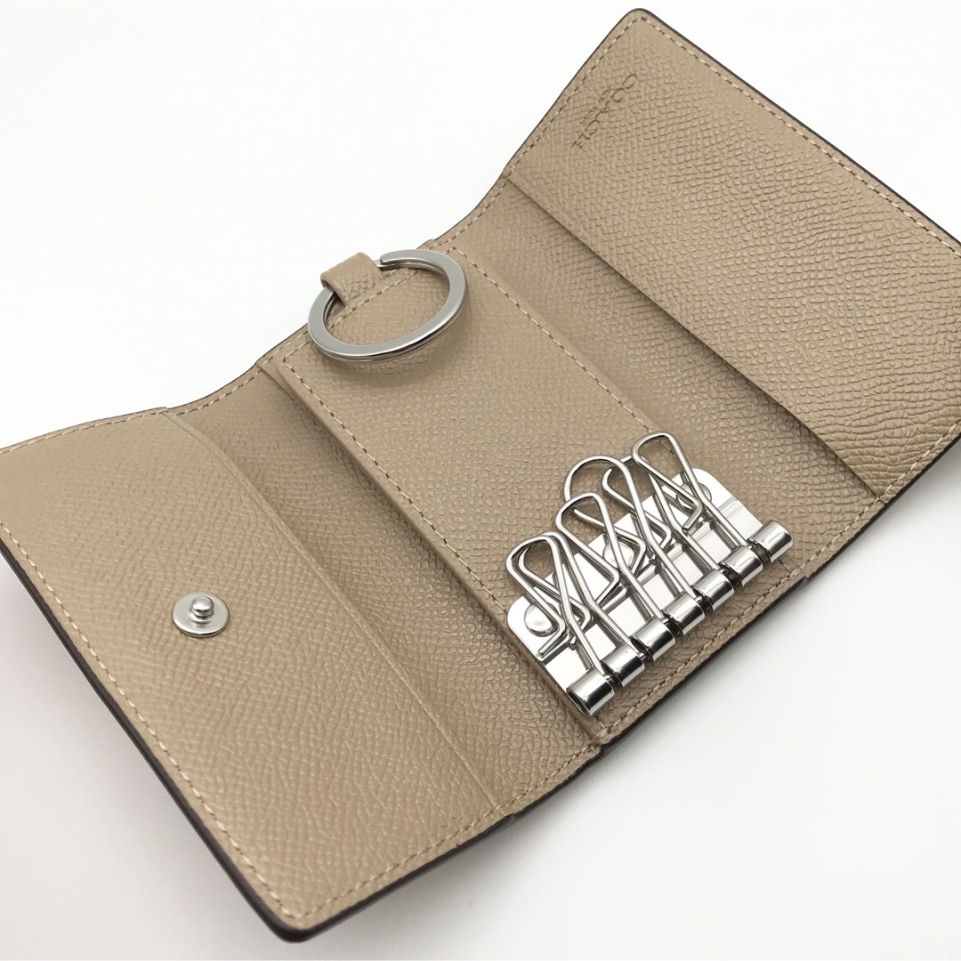 COACH ★大人気★ 6リング キーケース トープ クロスグレインレザー 新品 COACH ★大人気★ 6リング キーケース トープ クロスグレインレザー 新品