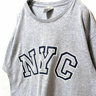 デルタ(DELTA)のデルタ NYC ロゴ Tシャツ グレー 灰色 US古着(Tシャツ/カットソー(半袖/袖なし))