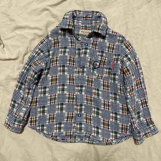ミキハウス(mikihouse)のミキハウス　長袖チェックシャツ　100cm(Tシャツ/カットソー)