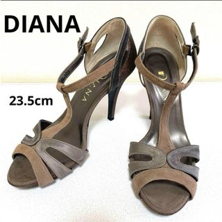 ダイアナ(DIANA)のダイアナ　DIANA サンダル　23.5cm 　パンプス　ヒール　ブラウン(サンダル)