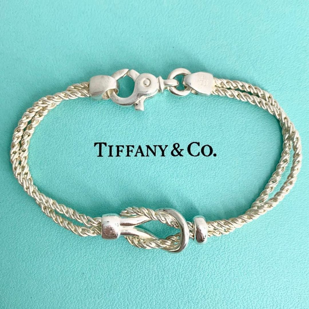 Tiffany & Co.(ティファニー)のティファニー 新品仕上げ センターノット ダブルロープ ブレスレット  y85 レディースのアクセサリー(ブレスレット/バングル)の商品写真