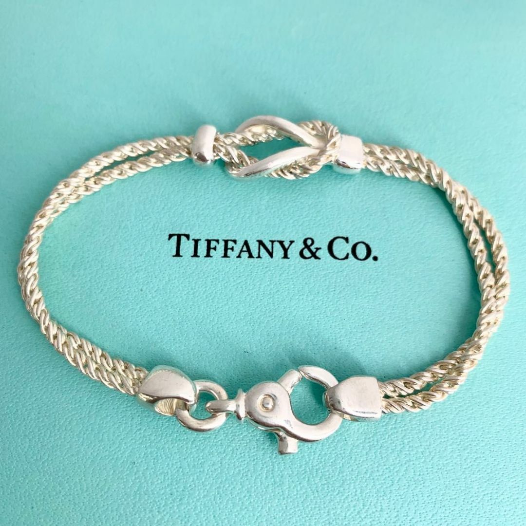Tiffany & Co.(ティファニー)のティファニー 新品仕上げ センターノット ダブルロープ ブレスレット  y85 レディースのアクセサリー(ブレスレット/バングル)の商品写真