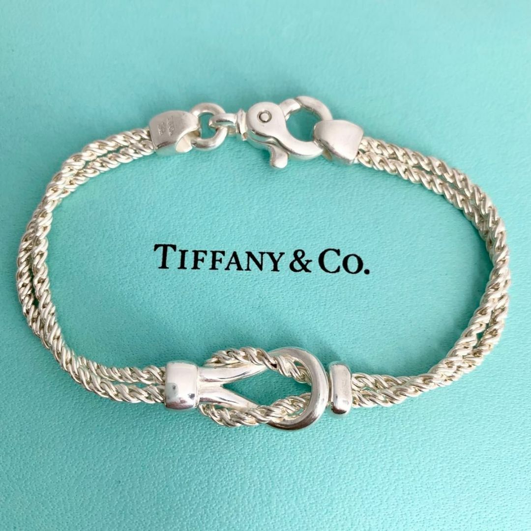 Tiffany & Co.(ティファニー)のティファニー 新品仕上げ センターノット ダブルロープ ブレスレット 廃盤ct1 レディースのアクセサリー(ブレスレット/バングル)の商品写真