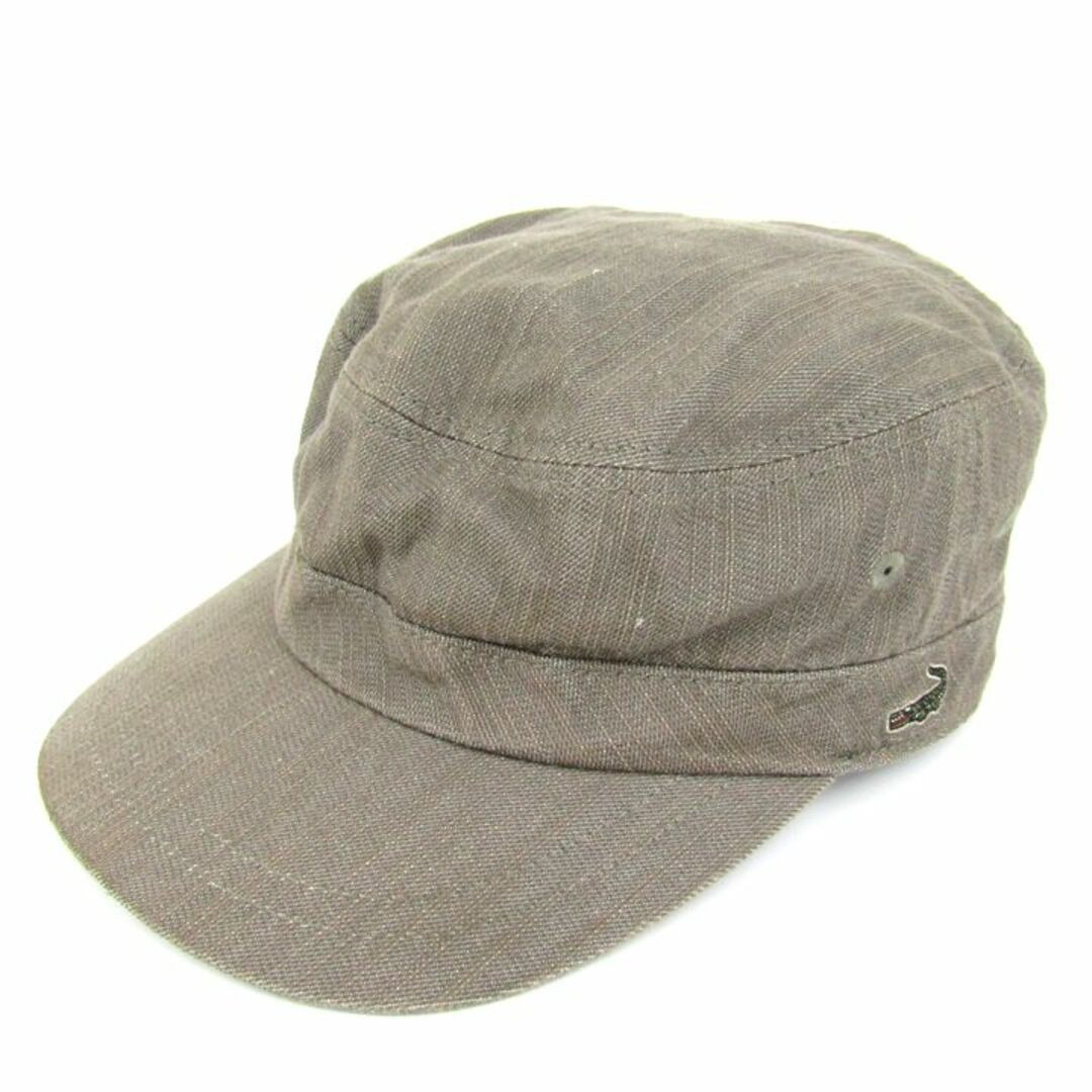 Crocodile(クロコダイル)のクロコダイル ワークキャップ ワンポイントロゴ ブランド 帽子 メンズ グリーン×ベージュ CROCODILE メンズの帽子(キャップ)の商品写真