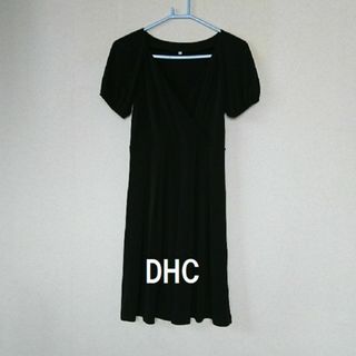 ディーエイチシー(DHC)の★DHC(ディーエイチシー) カシュクールワンピ 黒★ (ひざ丈ワンピース)