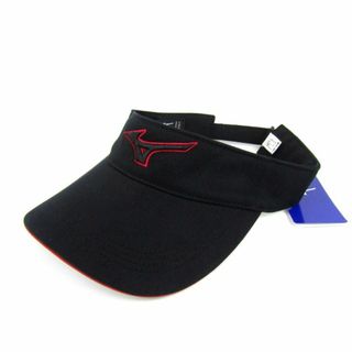 ミズノ(MIZUNO)のミズノ サンバイザー ゴルフ スポーツウエア 帽子 未使用品 メンズ ブラック Mizuno(サンバイザー)