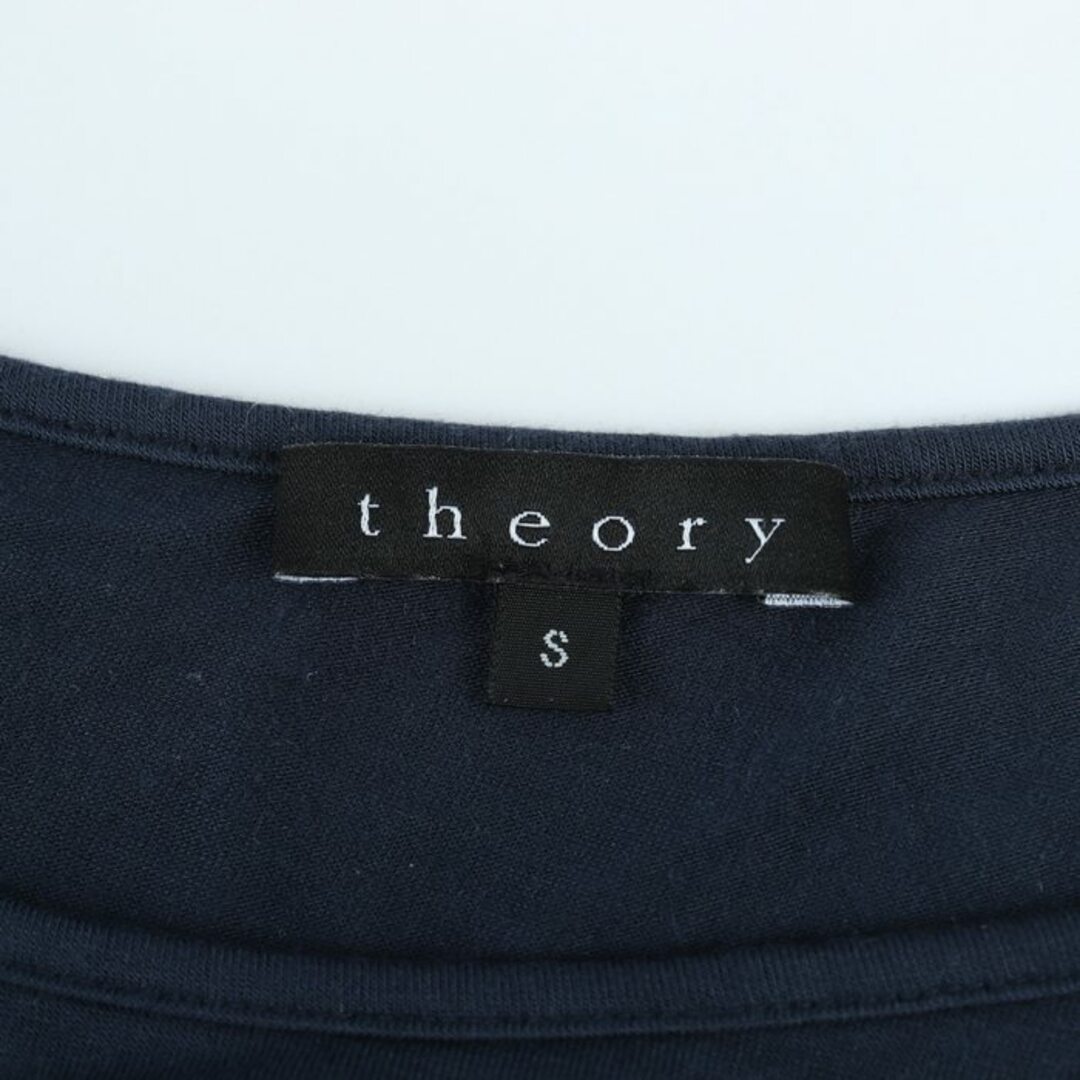 theory(セオリー)のセオリー 半袖Tシャツ トップス カットソー アシンメトリー リンクセオリージャパン レディース Sサイズ ネイビー theory レディースのトップス(Tシャツ(半袖/袖なし))の商品写真