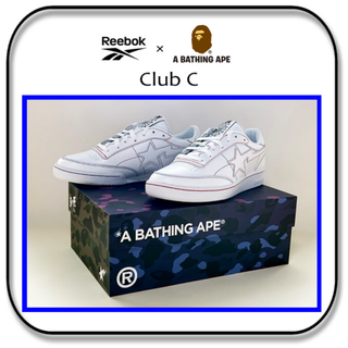 アベイシングエイプ(A BATHING APE)の27cm： リーボック × ア ベイシング エイプ　CLUB C 85　US9(スニーカー)