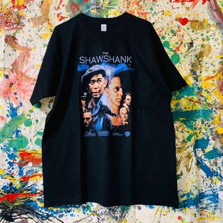 ショーシャンクの空に リプリント Tシャツ 半袖 メンズ 新品 個性的 黒(Tシャツ/カットソー(半袖/袖なし))