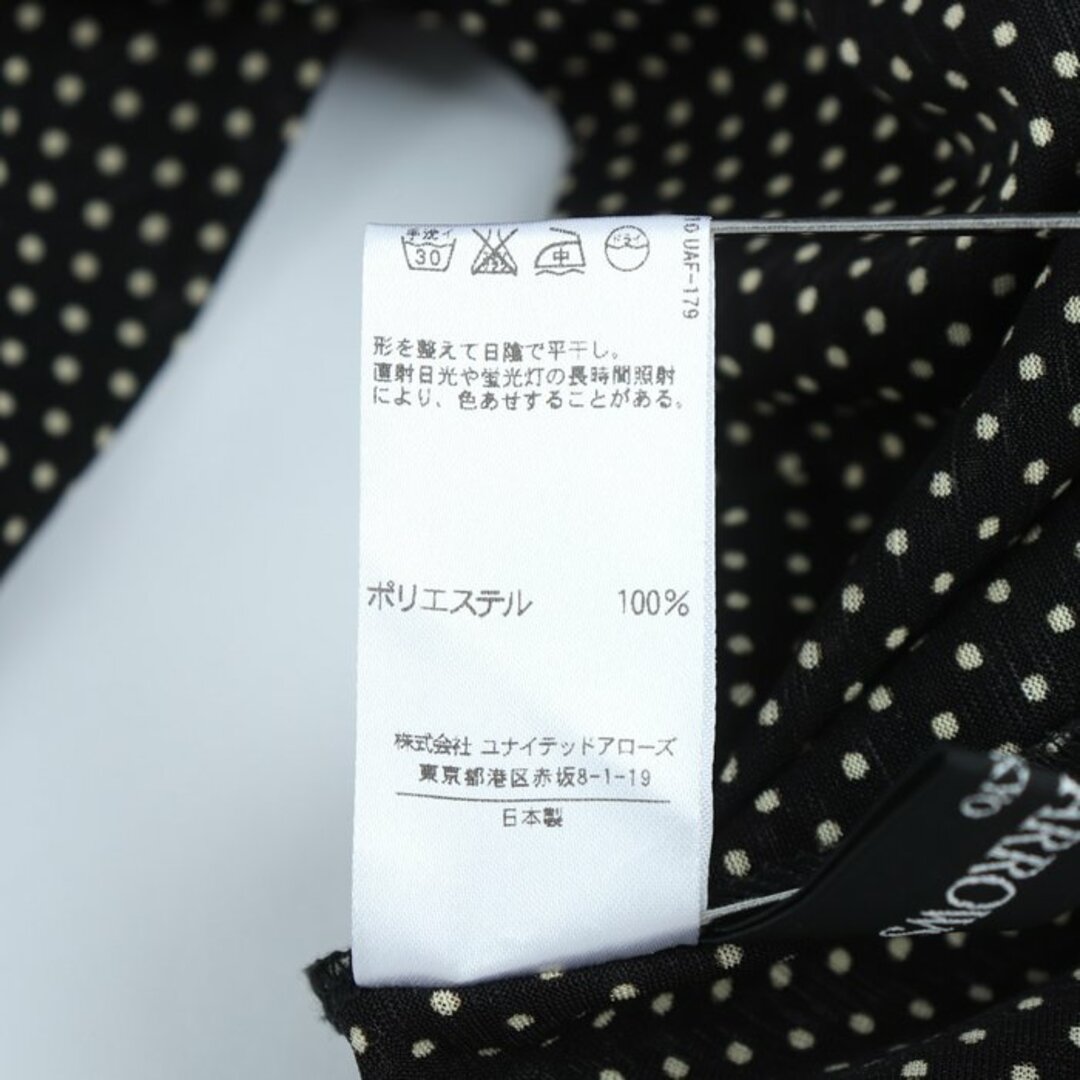 UNITED ARROWS(ユナイテッドアローズ)のユナイテッドアローズ ワンピース 半袖 ミニ丈 ドット柄 フレア レディース ﾌﾘｰサイズ ブラック UNITED ARROWS レディースのワンピース(その他)の商品写真