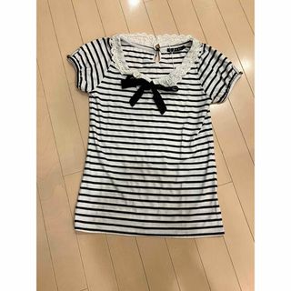 イング(INGNI)の【送料込】INGNI♡イング♡ボーダーTシャツ♡リボン♡マリン♡2way♡(Tシャツ(半袖/袖なし))