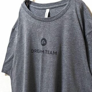 ベラキャンバス ドリームチーム ロゴ Tシャツ グレー 灰色 2XL 古着(Tシャツ/カットソー(半袖/袖なし))