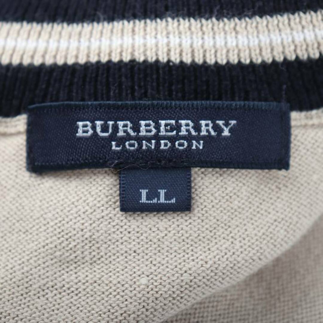 BURBERRY(バーバリー)のバーバリー ニット セーター 長袖 ハーフジップ トップス 三陽商会 メンズ LLサイズ ベージュ BURBERRY メンズのトップス(ニット/セーター)の商品写真