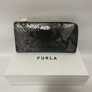 Furla - 希少　美品　FURLA フルラ　長財布　L字ファスナー　パイソン　保管袋・箱付き