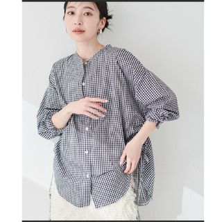 ナチュラルクチュール(natural couture)のnatural couture サイドドロストバンドカラーシャツ(シャツ/ブラウス(長袖/七分))