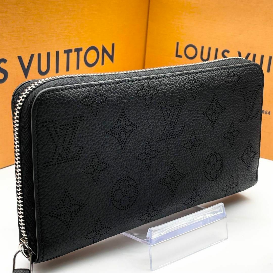 LOUIS VUITTON(ルイヴィトン)のルイヴィトン ジッピーウォレット マヒナ ノワール 長財布 ラウンドファスナー レディースのファッション小物(財布)の商品写真