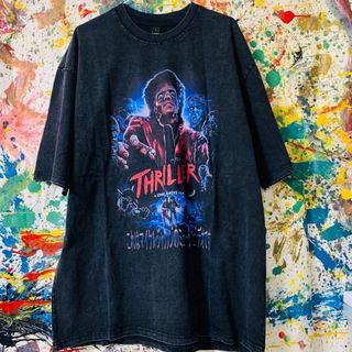 マイケルジャクソン ケミカルウォッシュ Tシャツ 半袖 メンズ 新品 個性的(Tシャツ/カットソー(半袖/袖なし))