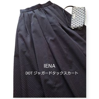 イエナ(IENA)の美品 IENAイエナ/DOTドットジャガードタックスカート 38(ロングスカート)