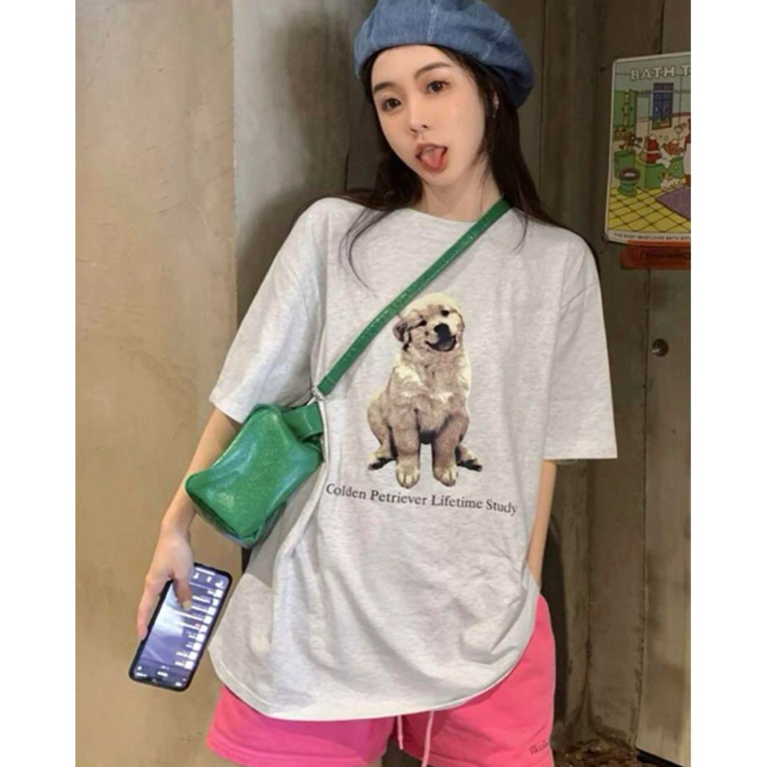 SHEIN(シーイン)のSHEIN人気商品！✨　dog T レディースのトップス(Tシャツ(半袖/袖なし))の商品写真