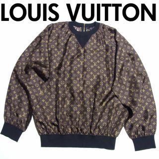 ルイヴィトン(LOUIS VUITTON)の美品 21AW ルイヴィトン モノグラム シルク プルオーバー ブラウス XL(シャツ/ブラウス(長袖/七分))