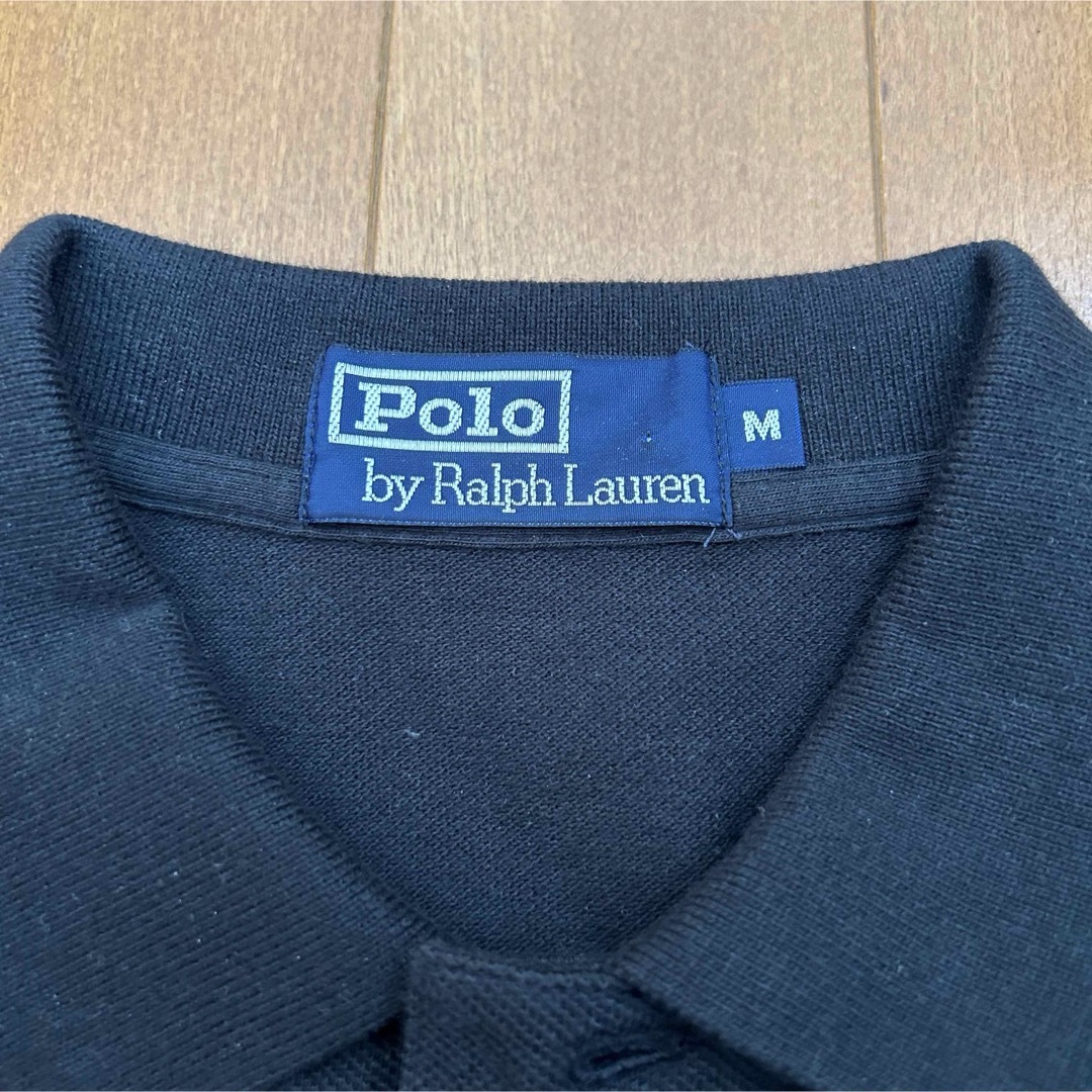 Ralph Lauren(ラルフローレン)の美品 90s POLO Ralph Lauren 半袖ポロシャツ 黒 ブラック メンズのトップス(ポロシャツ)の商品写真