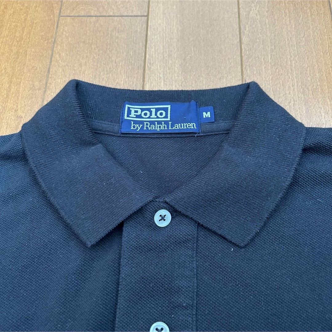 Ralph Lauren(ラルフローレン)の美品 90s POLO Ralph Lauren 半袖ポロシャツ 黒 ブラック メンズのトップス(ポロシャツ)の商品写真