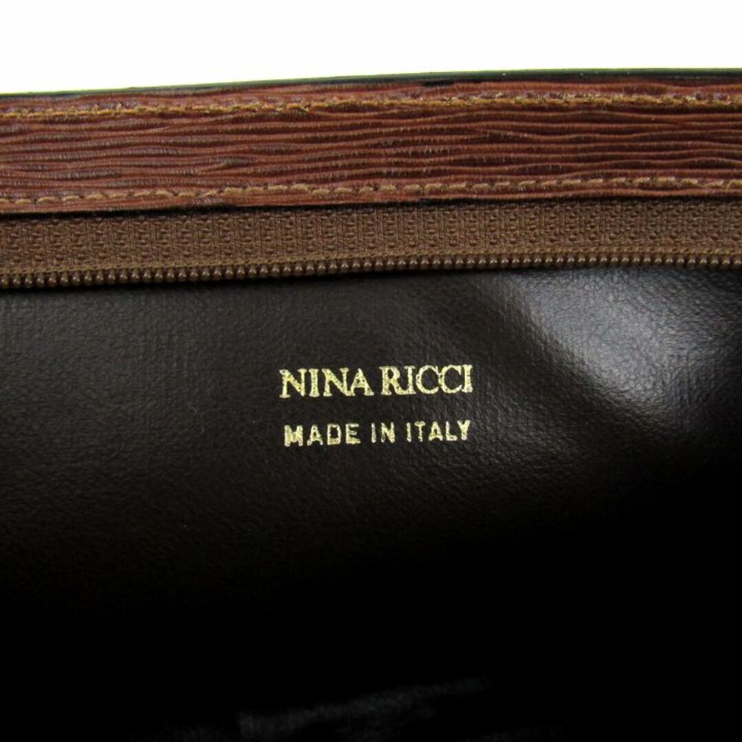 NINA RICCI(ニナリッチ)のニナリッチ ポーチ 小物入れ イタリア製 ブランド レディース ブラウン NINA RICCI レディースのファッション小物(ポーチ)の商品写真