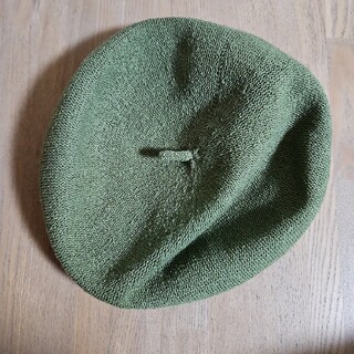 ベレー帽 夏用 カーキ グリーン系 フリーサイズ(ハンチング/ベレー帽)